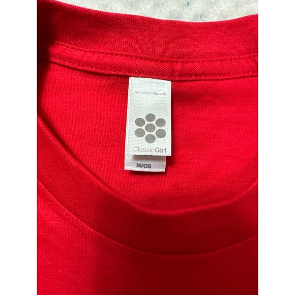American Apparel Shirt Kids Medium Red Dont Count On it 8 Ball Graphic Tee - Picture 4 of 9